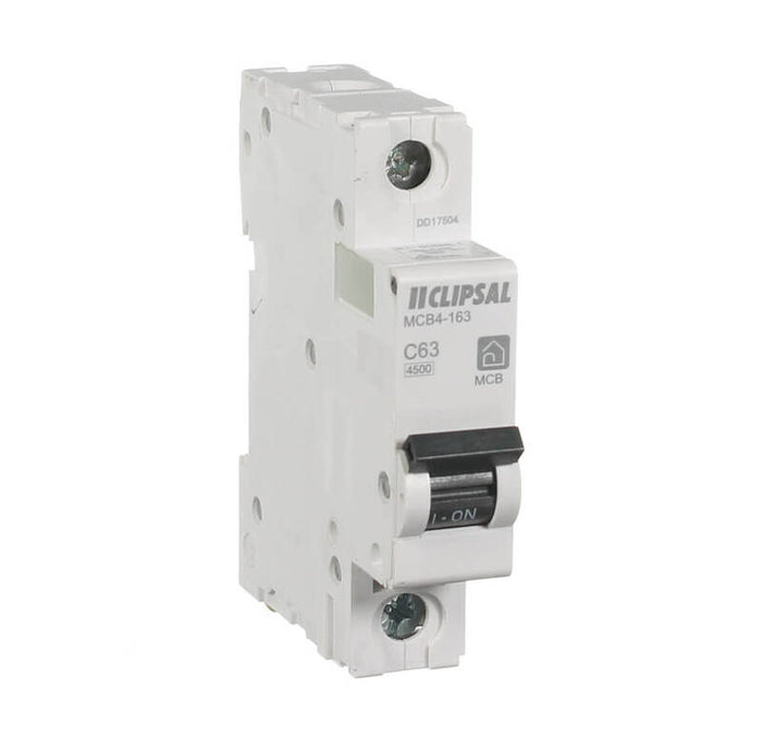Clipsal Resi MAX Miniature circuit breaker 1P 63 A C curve 4500 A 240V | MCB4-163