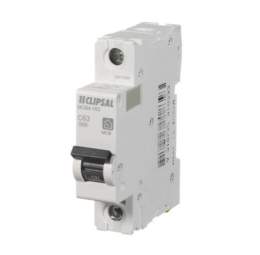 Clipsal Resi MAX Miniature circuit breaker 1P 63 A C curve 4500 A 240V | MCB4-163