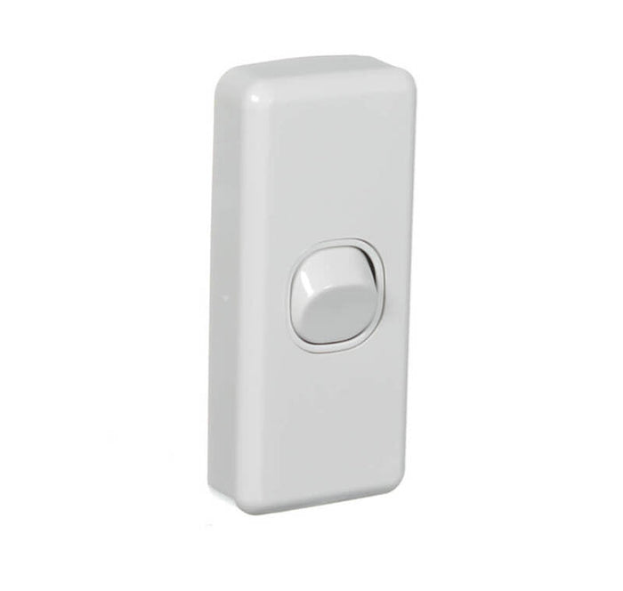 Clipsal Classic C2000 10A 1 Gang Architrave Switch | White Electric | C2030-WE