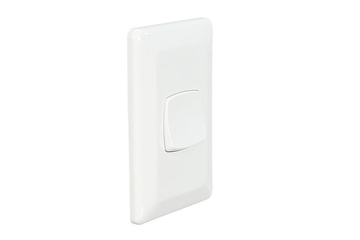 Clipsal Prestige P2000 1 Gang Vertical Flush Switch 10A, 230/240V | White Electric | P2031VA-WE