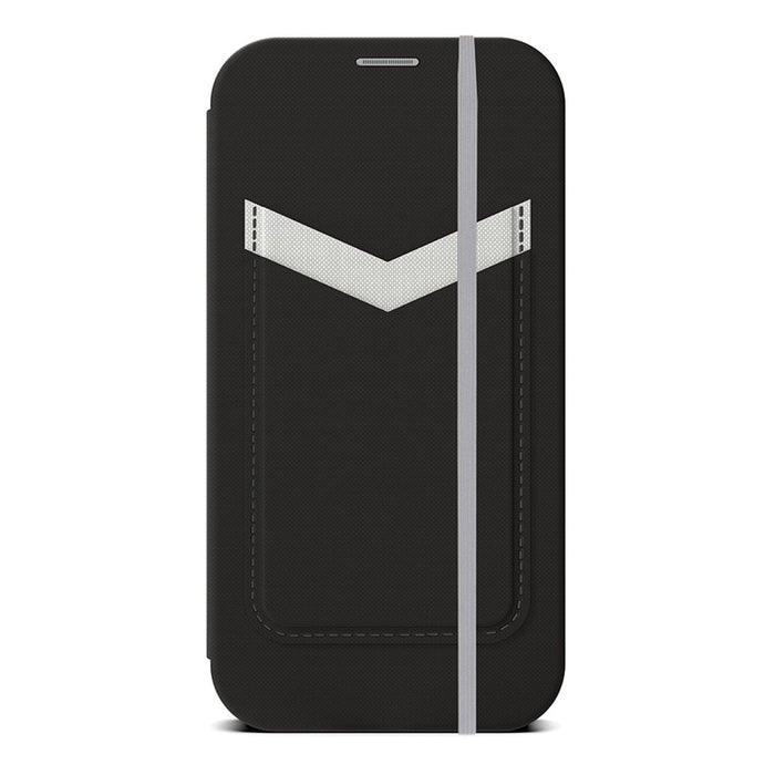 EFM Miami Leather Wallet Case Armour with D3O for iPhone 13 Pro Max | Smoke Black | EFCMIAE193SMB