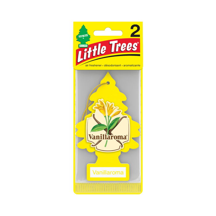 Little Trees Vanillaroma Hanging Air Freshener 2 Pack | Yellow | U2S-22005
