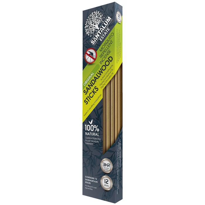 Santalum Estate Original Sandalwood Incense Sticks 12 Pack | Natural | SAN101