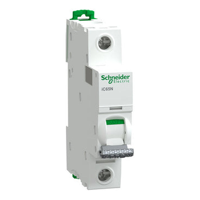 Schneider Electric Acti9 Pro iC65N 1 Pole 63A C Curve 6kA Circuit Breaker | White | A91NC163