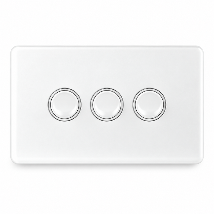 Sparky Stock 3 Gang Light Switch | Injection White | SS-HT132