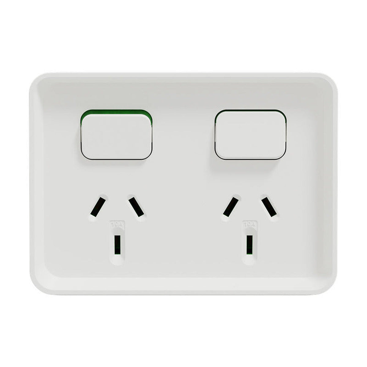 Clipsal Iconic Outdoor Double Power Point 10A - Extra White - O3025-XW