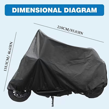 Sparky Stock Motorcycle & Bike Outdoor Protective Cover | Black | SS-MOTO-COVER-BLK