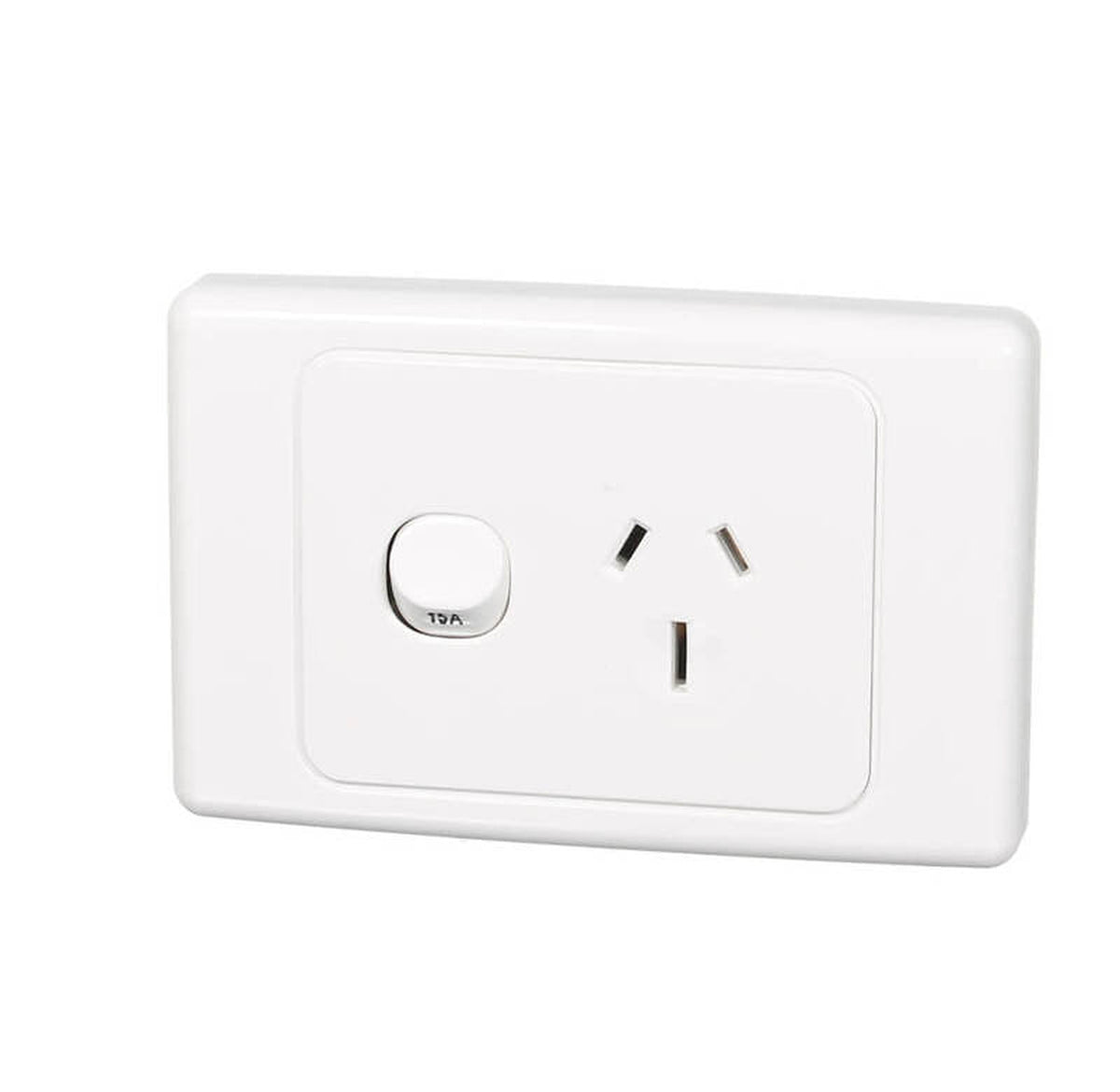 Clipsal 2000 Series Single Power Point 15A - White Electric - 2015/15-WE