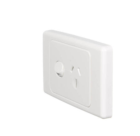 Clipsal 2000 Series Single Switch Socket Outlet 250V, 15A | White Electric | 2015/15-WE