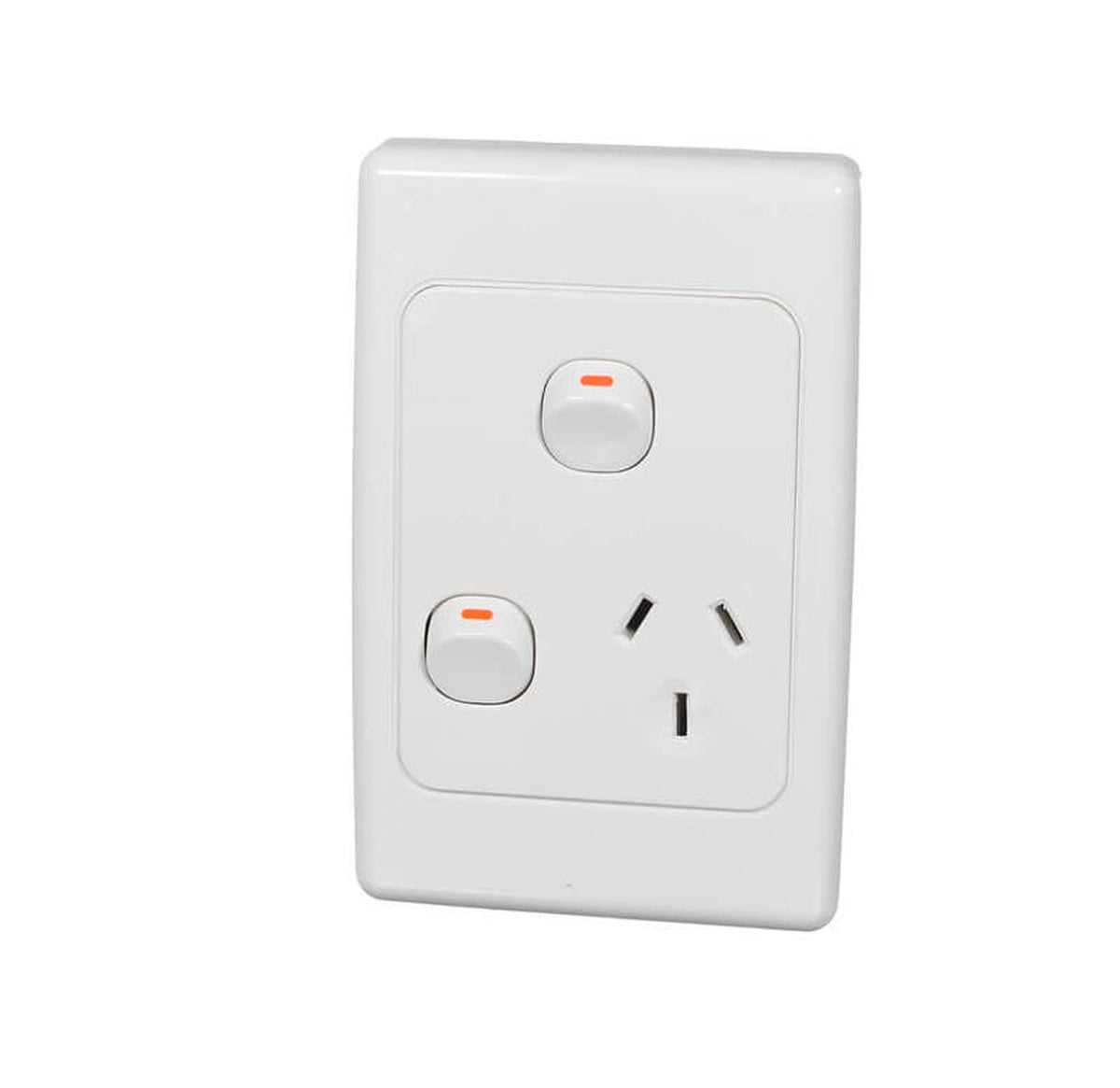Clipsal 2000 Series Single Power Point with Extra Switch - White Electric - 2015VX-WE
