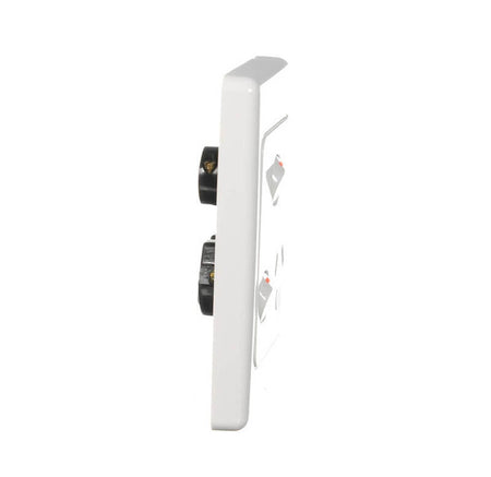 Clipsal 2000 Series Switched Socket Outlet Single, 250V, 10A, Vertical, Removable Extra Switch | White Electric | 2015VX-WE