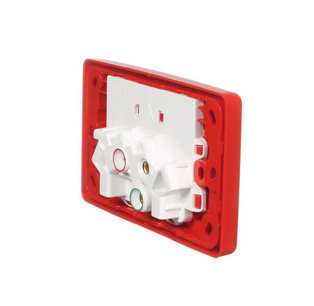 Clipsal 2000 Series Twin Switch Socket Outlet 250V, 10A | Red | 2025-RD