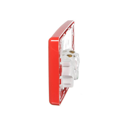 Clipsal 2000 Series Twin Switch Socket Outlet 250V, 10A | Red | 2025-RD