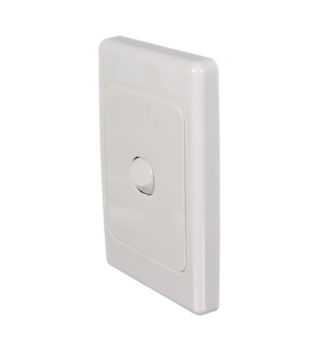 Clipsal 2000 Series Flush Switch 1 Gang, 250VAC, 10A, Standard, Vertical | White Electric | 2031VA-WE