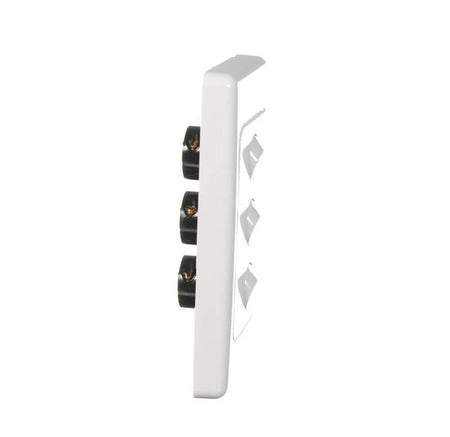 Clipsal 2000 Series Flush Switch 3 Gang, 250VAC, 10A, Standard, Vertical | White Electric | 2033VA-WE