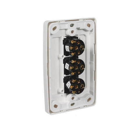 Clipsal 2000 Series Flush Switch 3 Gang, 250VAC, 10A, Standard, Vertical | White Electric | 2033VA-WE