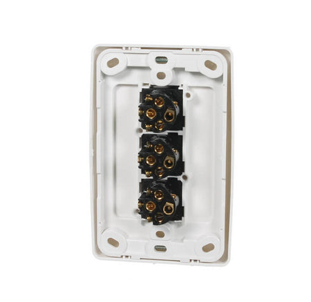 Clipsal 2000 Series Flush Switch 3 Gang, 250VAC, 10A, Standard, Vertical | White Electric | 2033VA-WE