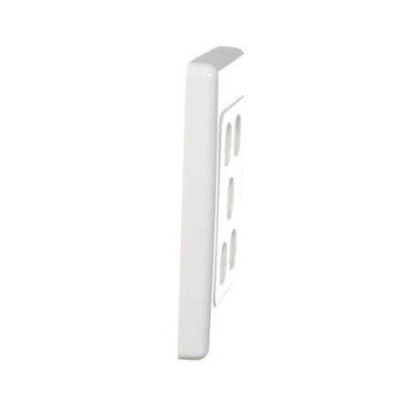 Clipsal 2000 Series Flush Surround and Grid Plate 5 Gang, Vertical/Horizontal Mount, Standard Size | White Electric | 2035VH-WE