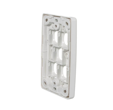Clipsal 2000 Series Flush Surround and Grid Plate 5 Gang, Vertical/Horizontal Mount, Standard Size | White Electric | 2035VH-WE