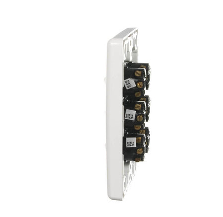 Clipsal 2000 Series Flush Switch 6 Gang, 250VAC, 10A, Standard, Vertical | White Electric | 2036VA-WE