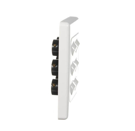 Clipsal 2000 Series Flush Switch 6 Gang, 250VAC, 10A, Standard, Vertical | White Electric | 2036VA-WE