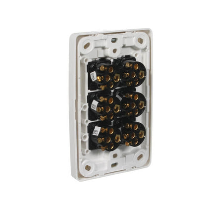 Clipsal 2000 Series Flush Switch 6 Gang, 250VAC, 10A, Standard, Vertical | White Electric | 2036VA-WE