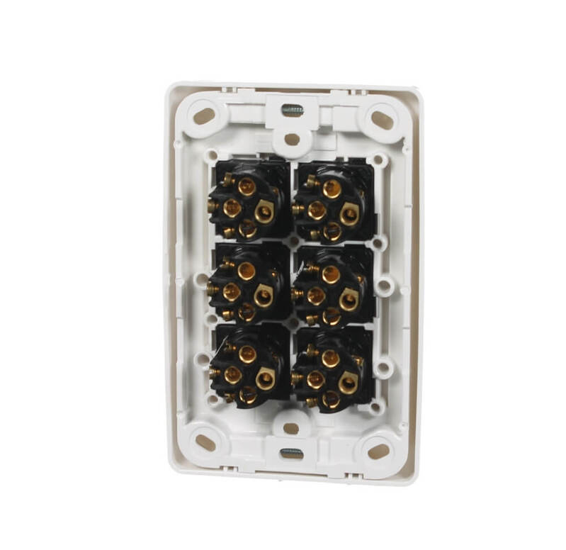 Clipsal 2000 Series Flush Switch 6 Gang, 250VAC, 10A, Standard, Vertical | White Electric | 2036VA-WE