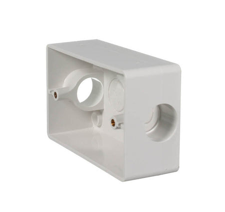 Clipsal Mounting Box with 25mm End Entries | White Electric | 238/25-WE