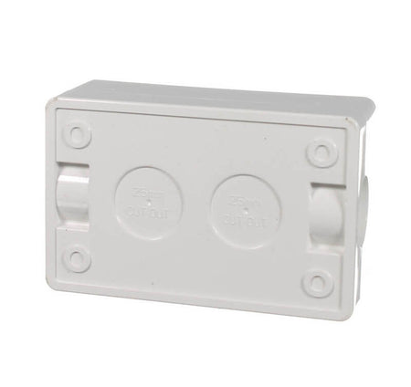 Clipsal Mounting Box with 25mm End Entries | White Electric | 238/25-WE