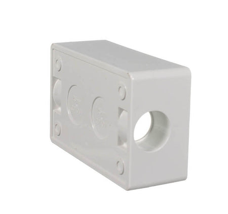 Clipsal Mounting Box with 25mm End Entries | White Electric | 238/25-WE