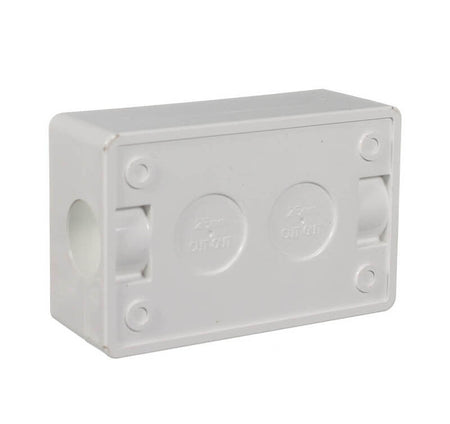 Clipsal Mounting Box with 25mm End Entries | White Electric | 238/25-WE