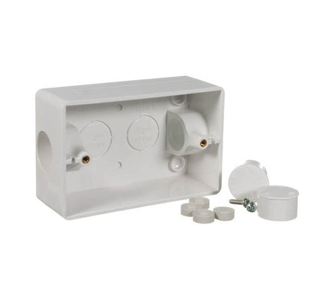 Clipsal Mounting Box with 25mm End Entries | White Electric | 238/25-WE
