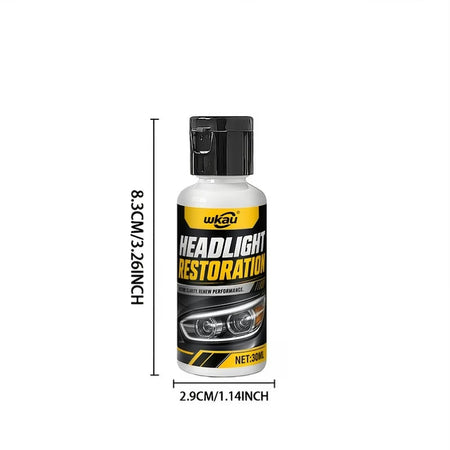 Car Headlight Repair Agent, Headlight Yellow Oxidation Haze Remover, Lens Polishing Grinding Material, Restore Brightness for Front Rear Car Headlights | Yellow / White / Black | 81839292016