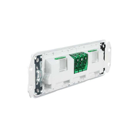 Clipsal Iconic Quad Switch Power Point Horizontal Mount, 250V, 10A | Vivid White | 3015/4-VW