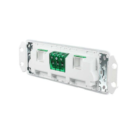 Clipsal Iconic Quad Switch Power Point Horizontal Mount, 250V, 10A | Vivid White | 3015/4-VW