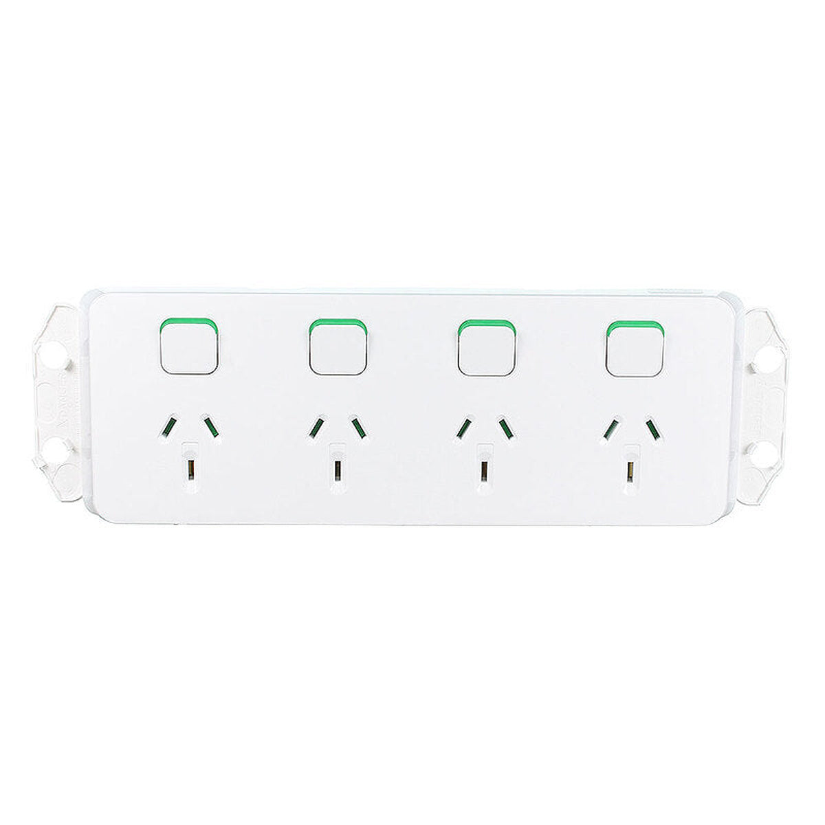 Clipsal Iconic Quad Power Point 10A - Vivid White - 3015/4-VW
