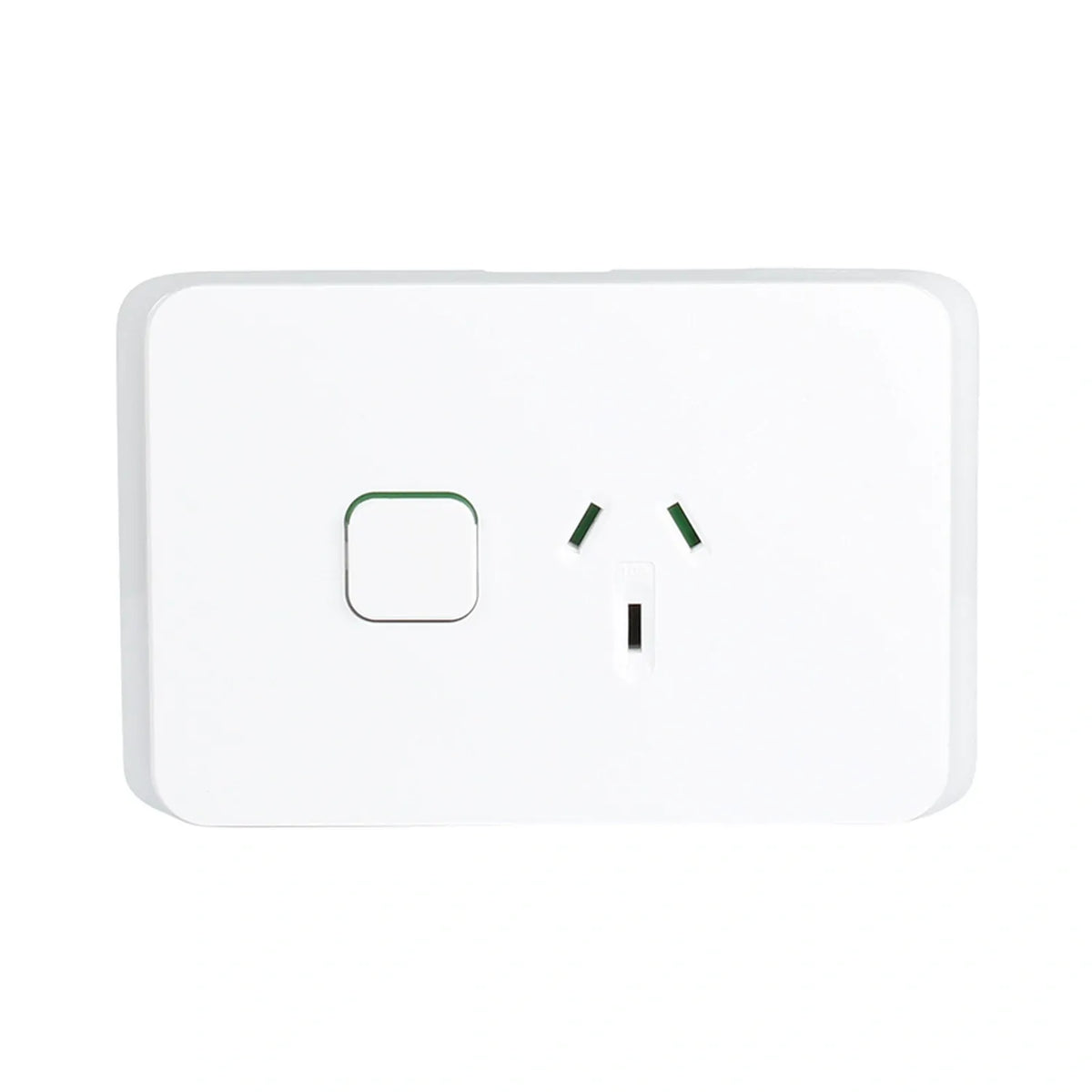 Clipsal Iconic Single Power Point 10A - Vivid White - 3015-VW