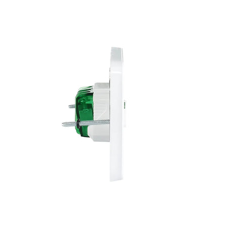 Clipsal Iconic Single Switch Socket Outlet Horizontal Mount, 250V, 10A | Vivid White | 3015-VW