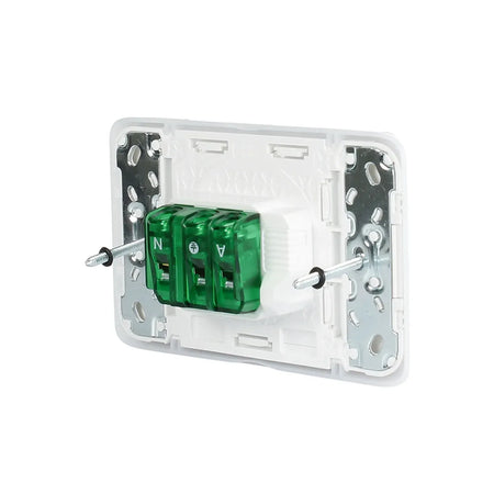 Clipsal Iconic Single Switch Socket Outlet Horizontal Mount, 250V, 10A | Vivid White | 3015-VW