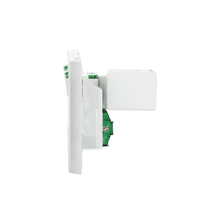Clipsal Iconic Double Power Point with Dual USB Charger Horizontal Mount, 250V, 10A | Vivid White | 3025USB2-VW
