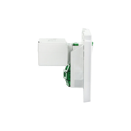 Clipsal Iconic Double Power Point with Dual USB Charger Horizontal Mount, 250V, 10A | Vivid White | 3025USB2-VW