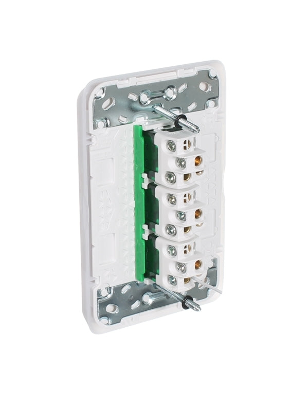 Clipsal Iconic Flush Switch 3 Gang, Vertical Mount, 1-Way/2-Way, 230/240V 10AX | Vivid White | 3043VA-VW
