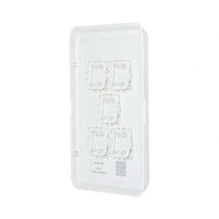 Clipsal Iconic Switch Plate Skin 5 Gang, Horizontal/Vertical Mount | Extra White | 3045C-XW