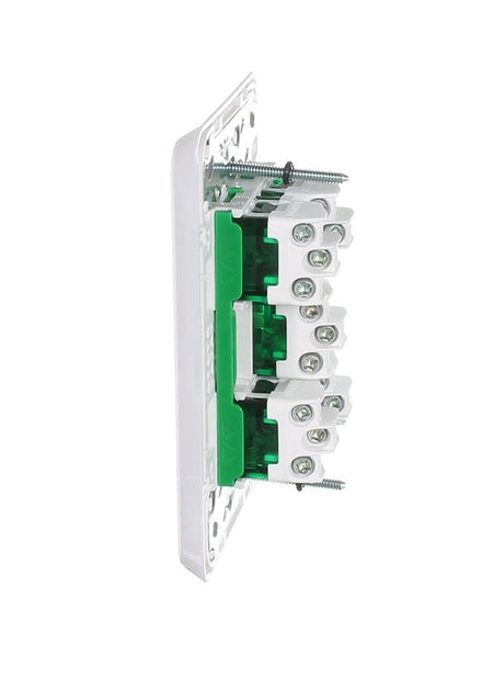 Clipsal Iconic Flush Switch Vertical Mount, 5 Gang, 230/240V, 10Ax1-Way/2-Way | Vivid White | 3045VA-VW