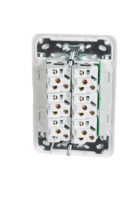 Clipsal Iconic Six switches complete device, 1/2-way, vertical, assembled,10AX | Extra White | 3046VA-XW