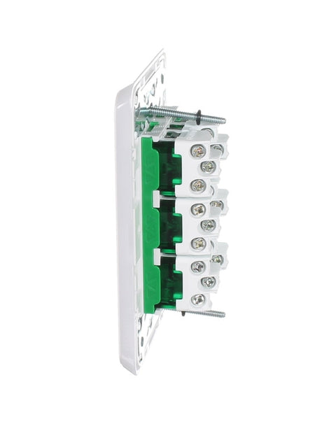 Clipsal Iconic Six switches complete device, 1/2-way, vertical, assembled,10AX | Extra White | 3046VA-XW