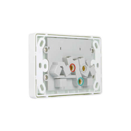 Sparky Stock Double Power Point 10 Amp Classic Style | White