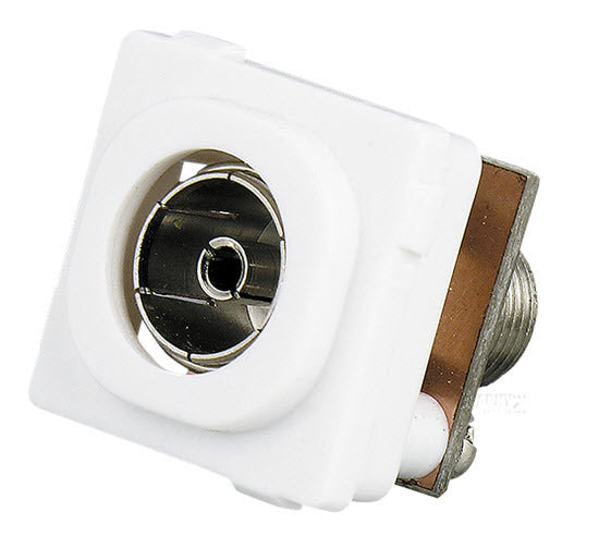 Clipsal Actassi TV Antenna Socket 75Ohm, F-type Female | White Electric | 30FFPFMS-WE