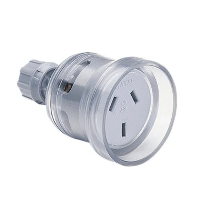 Clipsal Standard Series Extension Socket 250VAC, 10A, Extra Heavy Duty | Transparent | 438XHD-TR