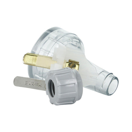 Clipsal Standard Series Plug Flexible, Straight, 3 PIN, 10A, 250V, Heavy Duty | Transparent | 439SHD-TR